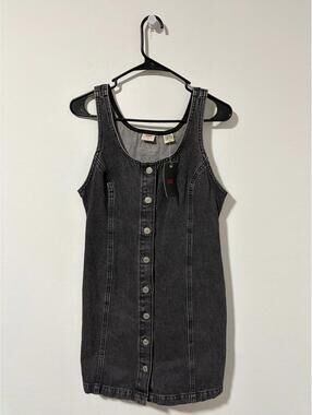 New Levi's Women's Sleeveless Tuli Denim Mini Dress - Black Stonewash size small